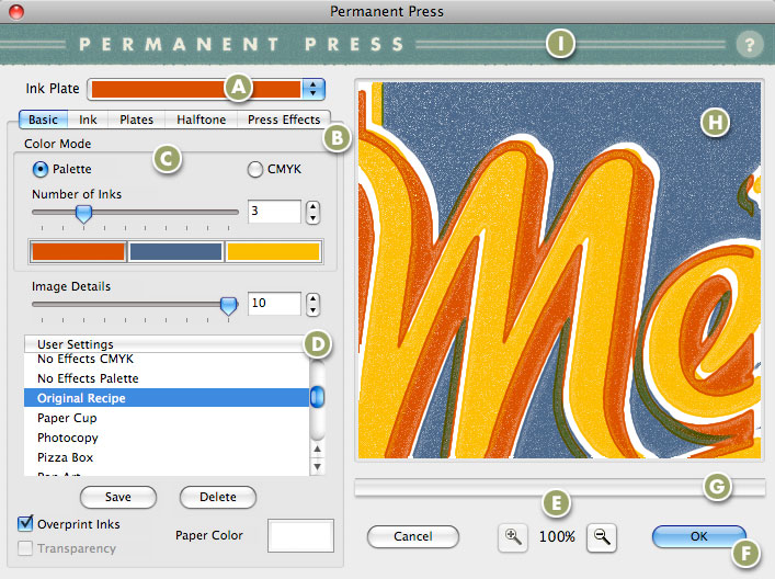 Permanent Press Interface